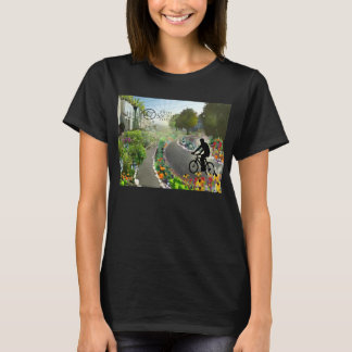 Vijfde heilige biking in 2048 w. Spiraal T-shirt