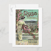 Vijfde jaarlijkse Roos Festival Advertisement Briefkaart (Voorkant / Achterkant)