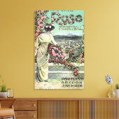 Vijfde jaarlijkse Roos Festival Advertisement Canvas Afdruk (Insitu (Woonkamer))