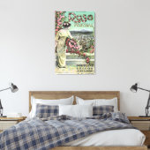 Vijfde jaarlijkse Roos Festival Advertisement Canvas Afdruk (Insitu (Slaapkamer))