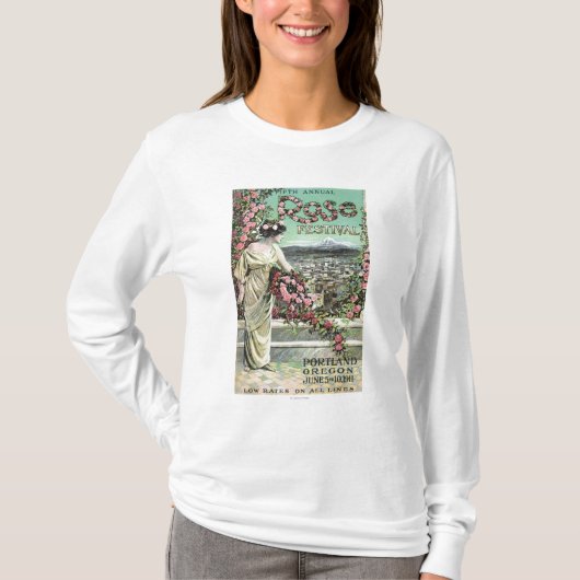 Vijfde jaarlijkse Roos Festival Advertisement T-shirt (Voorkant)