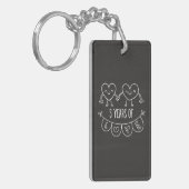 Vijfde Jubileum: Gift Chalk Hearts Sleutelhanger (Voorkant Links)