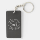 Vijfde Jubileum: Gift Chalk Hearts Sleutelhanger (achterkant)