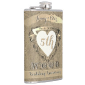 Vijfde Jubileum "Hout" Heupfles (Rechts)