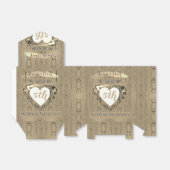Vijfde Jubileum van het Hout Wedding Bedankdoosjes (Uitgevouwen)