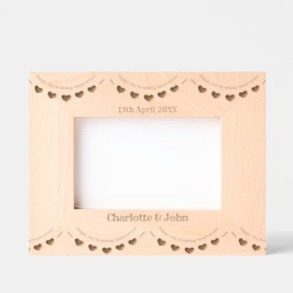 Vijfde Jubileum van het Hout Wedding Gegraveerde Lijstjes