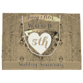 Vijfde Jubileum van het Hout Wedding Groot Cadeauzakje (Achterkant)