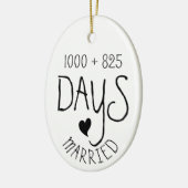 Vijfde Jubileum Vijfde huwelijksjaar Keramisch Ornament (Links)