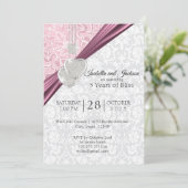 Vijfde Jubileum voor bruiloft - Roze Kaart (Staand voorkant)