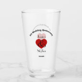 Vijfde Jubileum voor bruiloft - Speciaal gepersona Glas (Achterkant)