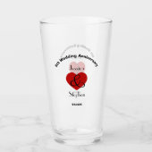 Vijfde Jubileum voor bruiloft - Speciaal gepersona Glas (Voorkant)