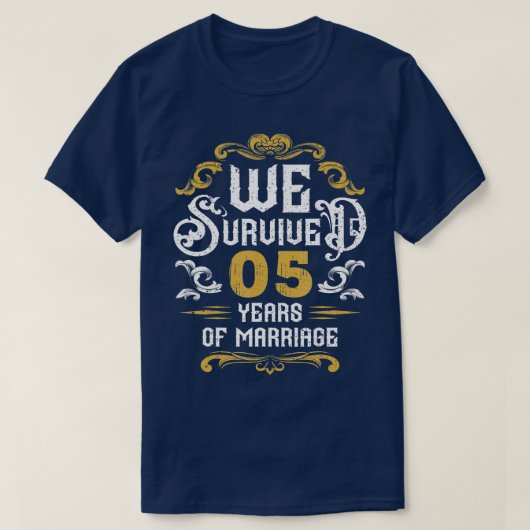Vijfde Jubileum voor weddenschappen Echtgenoot 5 j T-shirt (Design voorkant)