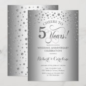 Vijfde Jubileum - Zilver Kaart (Voorkant / Achterkant)
