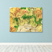 Vijfde kaart van het vergeten rijk canvas afdruk (Insitu (Houten vloer))