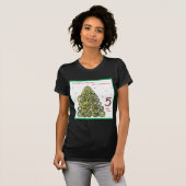 Vijfde kerstdag t-shirt (Voorkant volledig)