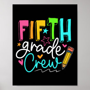Vijfde klas bemanningslid 5e klas leraar student poster