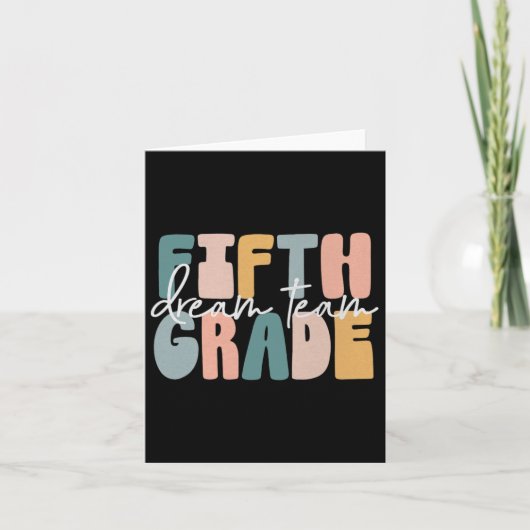 Vijfde klas Dream Team Groovy leraar terug naar sc Kaart (Voorkant)