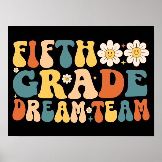 Vijfde klas Dream Team Leraar Student Poster (Voorkant)