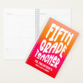 Vijfde Klas Leraar Oranje Rode Ombre Planner (Display)