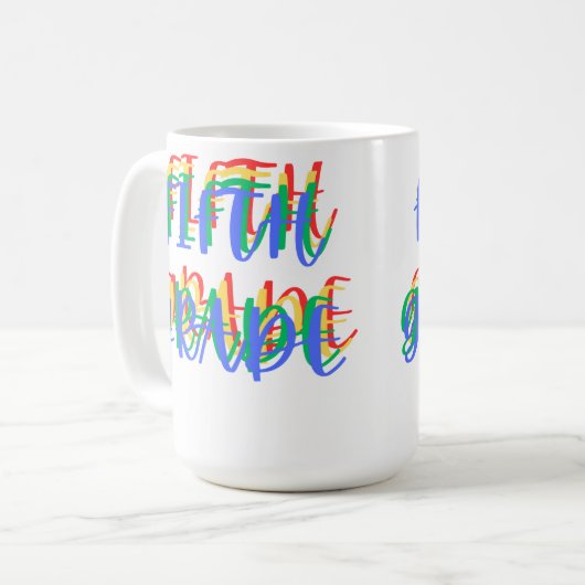 Vijfde klas mok van de leraar (Voorkant links)