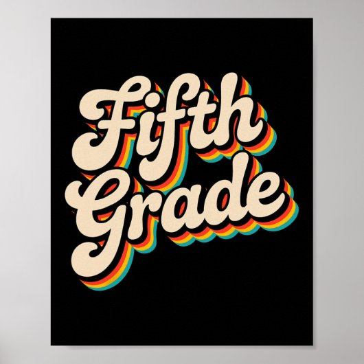 Vijfde klas retro leraar poster (Voorkant)