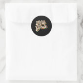 Vijfde klas retro leraar ronde sticker (Tas)