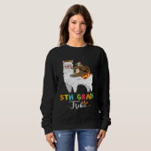 Vijfde klas Stam Luiaard Rijden Llama Terug naar s Trui (Voorkant volledig)