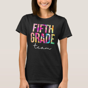 Vijfde klas team Tie Dye waarderingsdag terug naar T-shirt