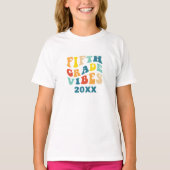 Vijfde klas vibes terug naar school retro t-shirt (Voorkant)