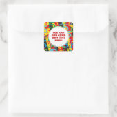 Vijfde of vijftigste Jubileum op de geboorte Vierkante Sticker (Tas)