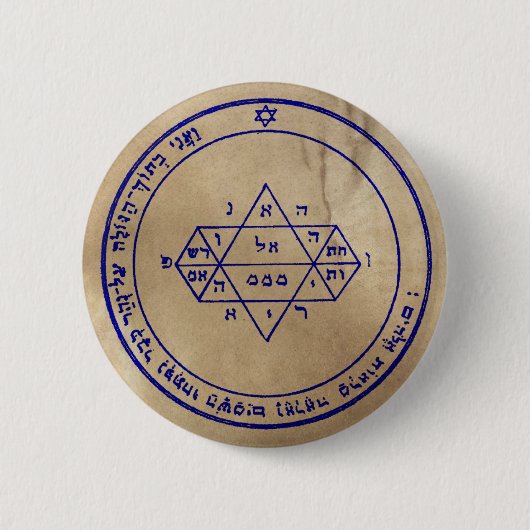 Vijfde Pentacle van Jupiter Ronde Button 5,7 Cm (Voorkant)