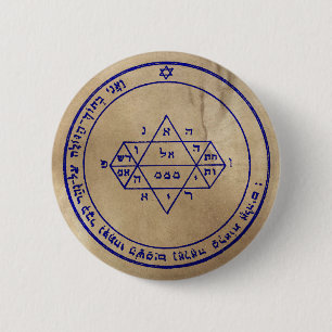 Vijfde Pentacle van Jupiter Ronde Button 5,7 Cm