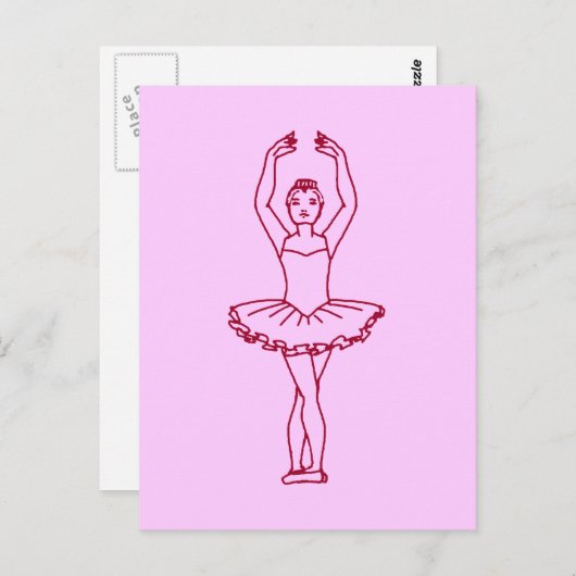 Vijfde positie ballet briefkaart (Voorkant / Achterkant)