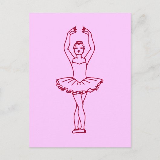 Vijfde positie ballet briefkaart (Voorkant)