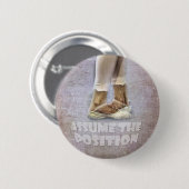 Vijfde positie in ballet ronde button 5,7 cm (Voorkant /achterkant)