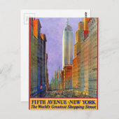 vijfde reis van New York Briefkaart (Voorkant / Achterkant)