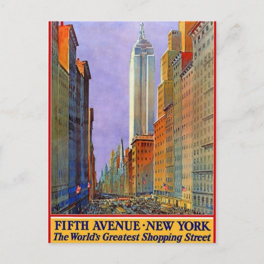 vijfde reis van New York Briefkaart (Voorkant)
