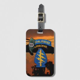 Vijfde SFGA Special Forces Group Green Berets Bagagelabel