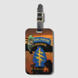 Vijfde SFGA Special Forces Group Green Berets Bagagelabel