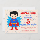 Vijfde uitnodiging van de Birthday Party - Super K (Voorkant)
