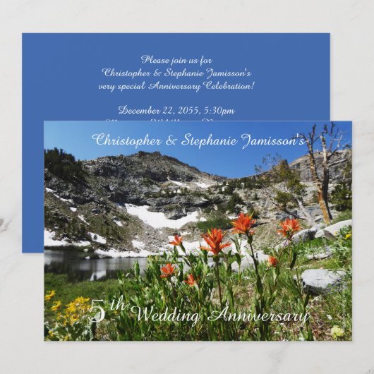 Vijfde uitnodiging voor het Jubileum van het huwel (Voorkant / Achterkant)