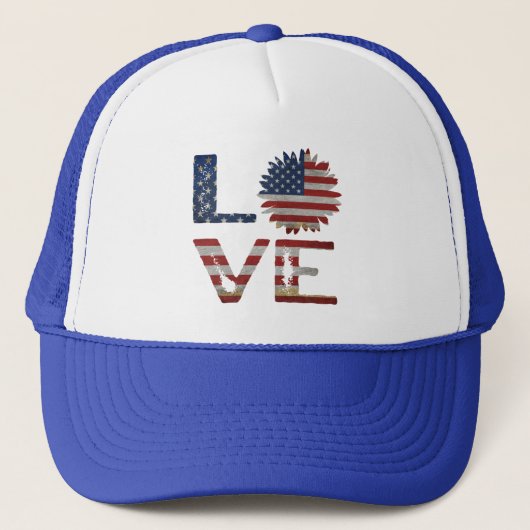 VIJFDE VAN JULI PATRIOTISCH GIFT TRUCKER HAT TRUCKER PET (Voorkant)