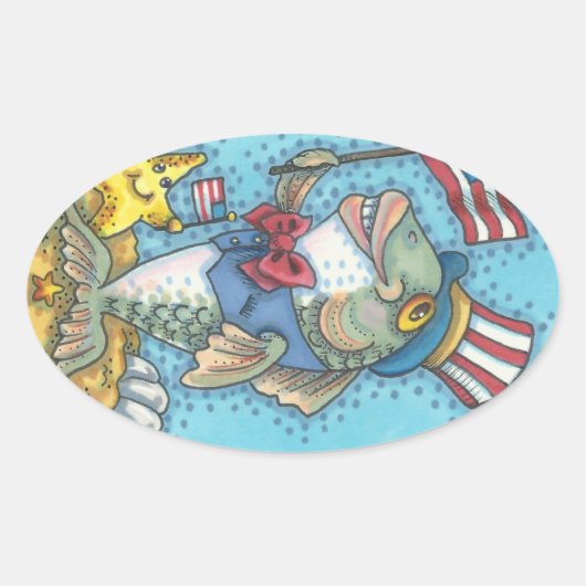 VIJFDE VAN JULI VISSEN EN STICKERS VAN STARVIS Ova (Voorkant)