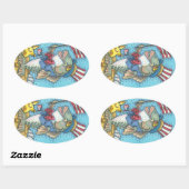 VIJFDE VAN JULI VISSEN EN STICKERS VAN STARVIS Ova (Vel)