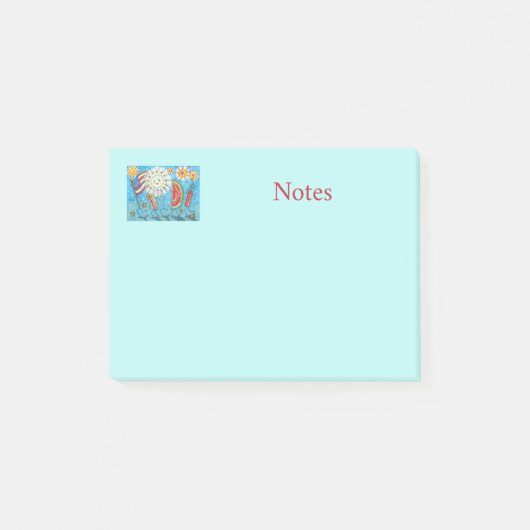 VIJFDE VAN JULY GANG, PARADE EN FIREWORKS HOLIDAY POST-IT® NOTES (Voorkant)