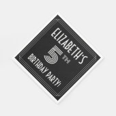 Vijfde verjaardag: Art Deco Style + aangepaste naa Servet (Hoek)