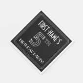 Vijfde verjaardag: Art Deco Style + aangepaste naa Servet (Hoek)