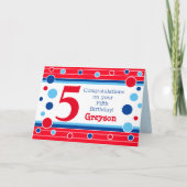 Vijfde verjaardag Gepersonaliseerde Kaart! Kaart (Voorkant)