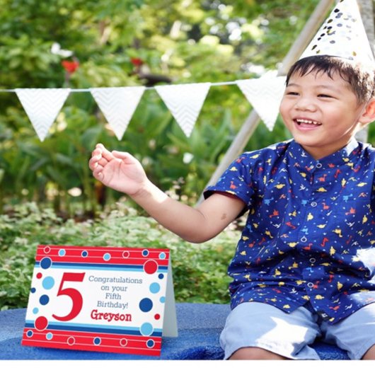 Vijfde verjaardag Gepersonaliseerde Kaart! Kaart