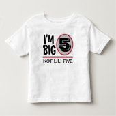 Vijfde verjaardag... ik ben groot... vijf jaar oud kinder shirts (Voorkant)
